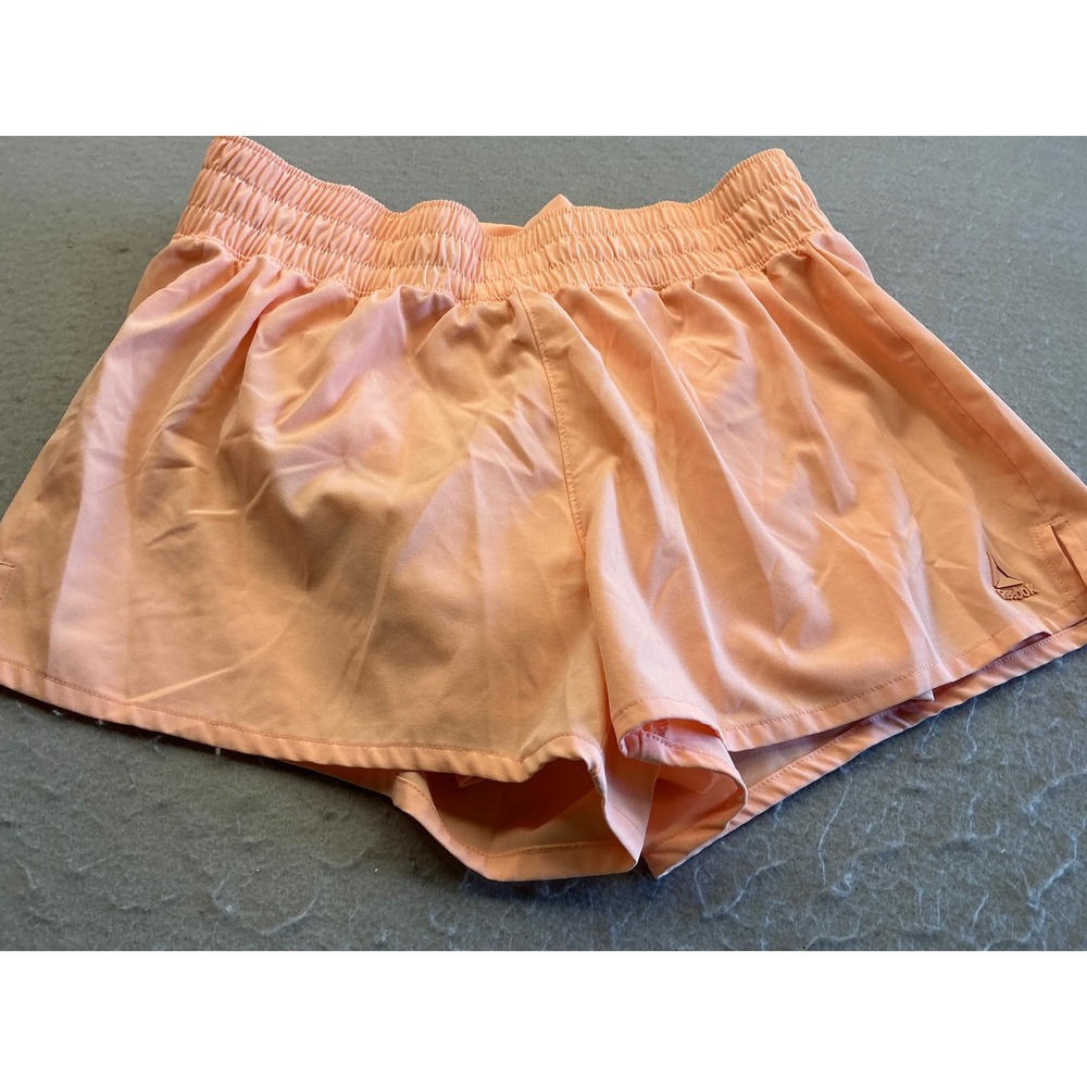 Reebok Shorts Peach Running Athletic Back Pocket Womens Medium REW251SH01